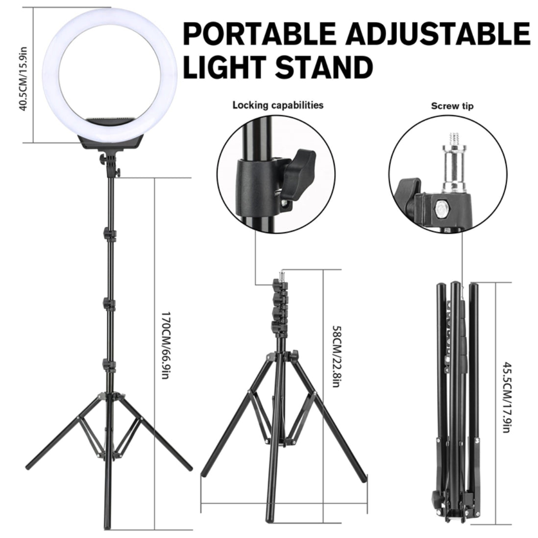Aro Luz Rgb 45 Cm Fotos Selfie con Trípod  - 20 pts