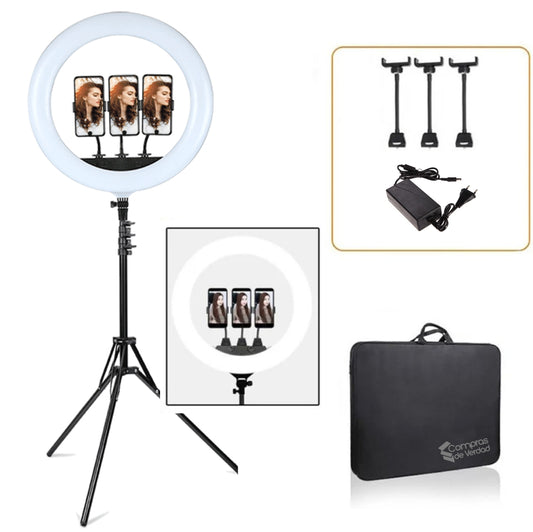 Aro Luz Rgb 45 Cm Fotos Selfie con Trípod  - 20 pts