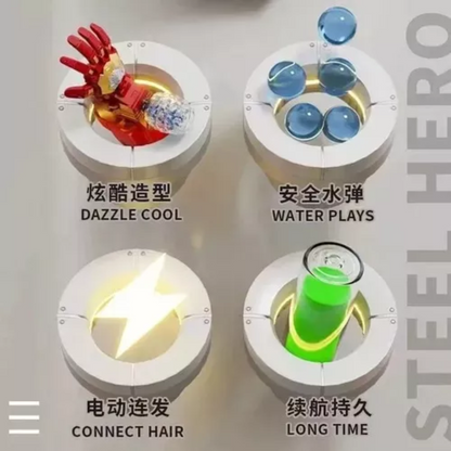 Guante Lanzador Hidrogel Iron Man Hero 22 pts